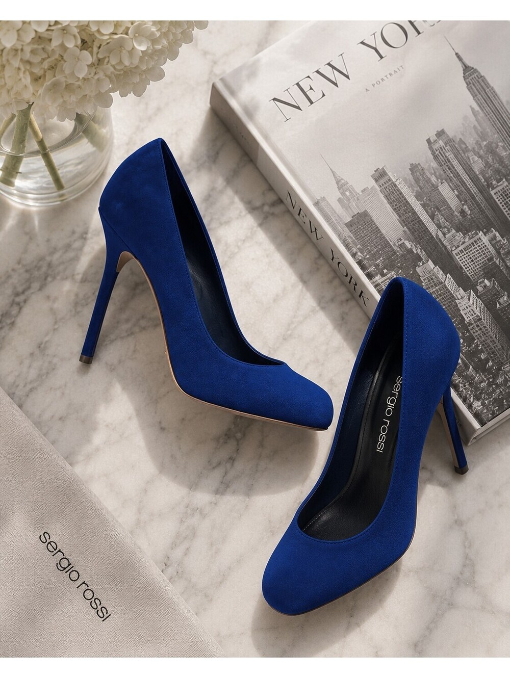 Sergio Rossi’s Suede Kalik Pumps - Size 38